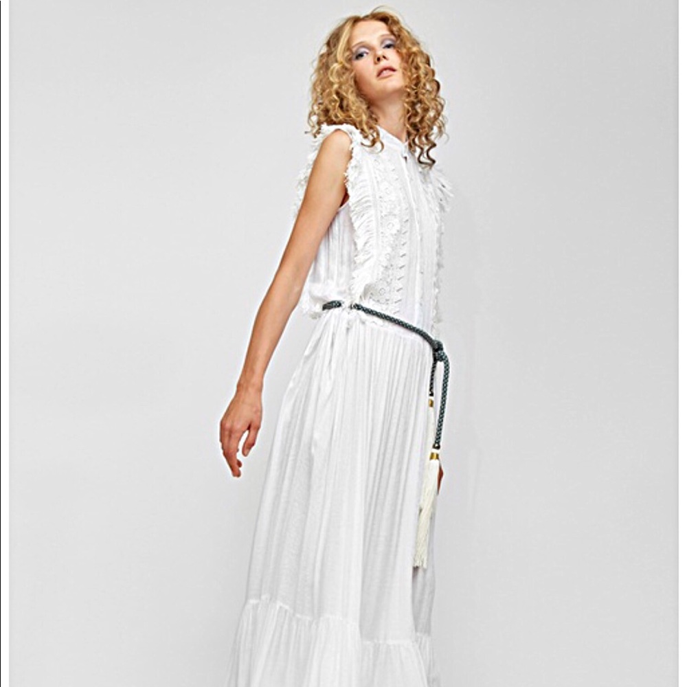 Love Binetti Fringe & Crochet Dress